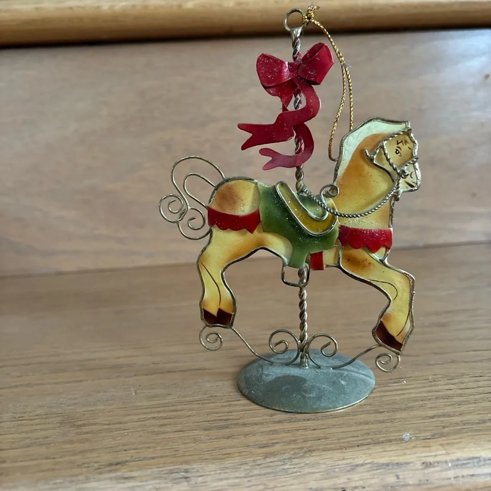 Vintage Carousel Horse Ornament